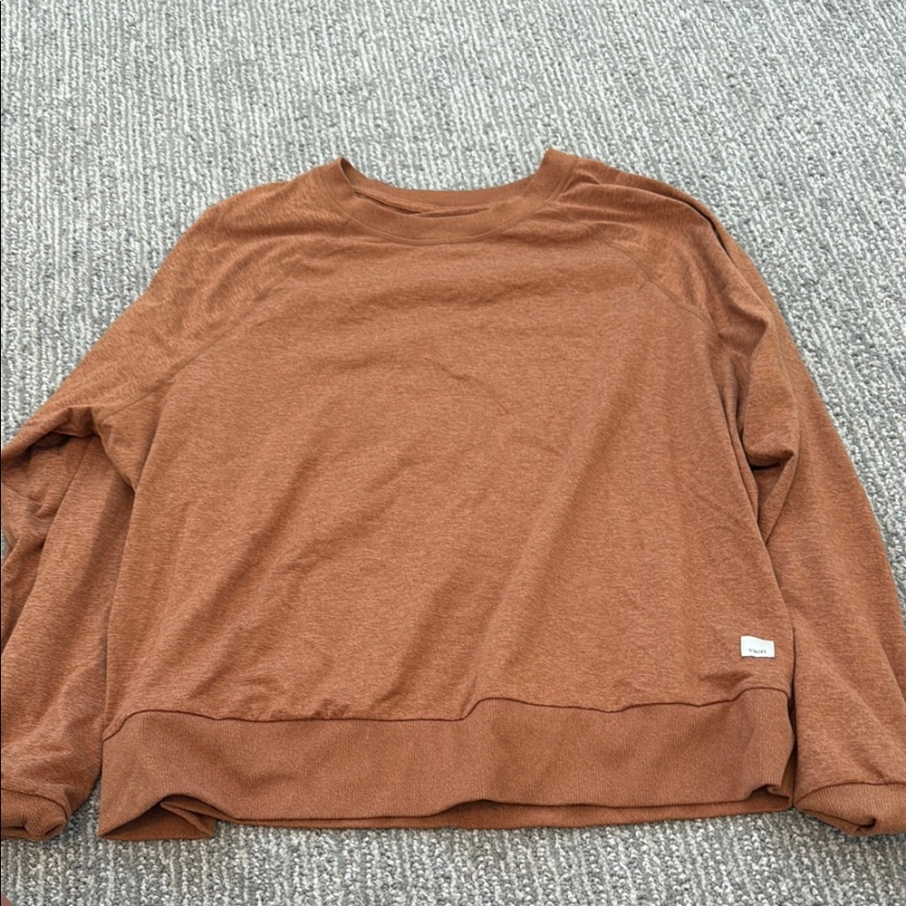 Brown heathered Halo Crewneck Vuori Sweatshirt